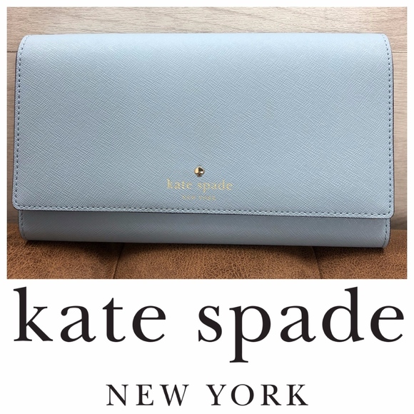 kate spade Handbags - Kate Spade Mikas Pond Phoenix Trifold Blue Wallet